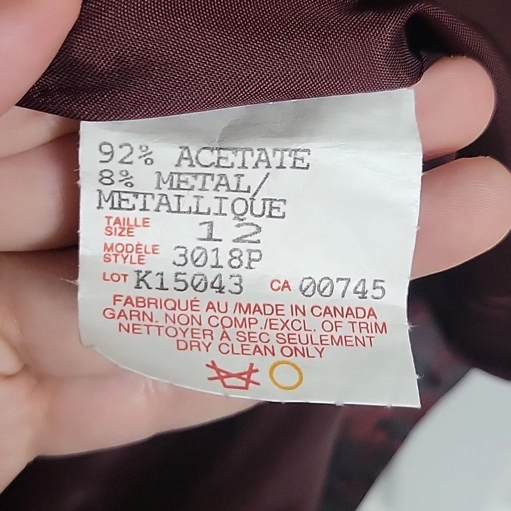 Vintage Metallic Acetate Brocade Floral Paisley Chunky Sequin Button Jacket - Picture 8 of 9